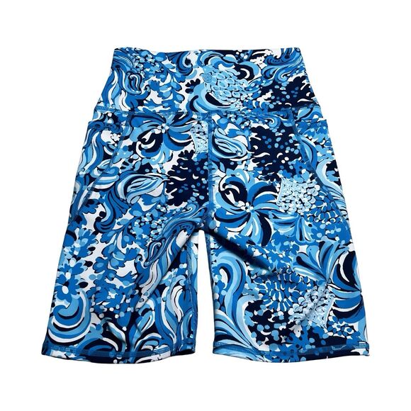 Lilly Pulitzer South Beach High Rise‎ Bike Short Luxletic Blue Athletic Small - Picture 6 of 6